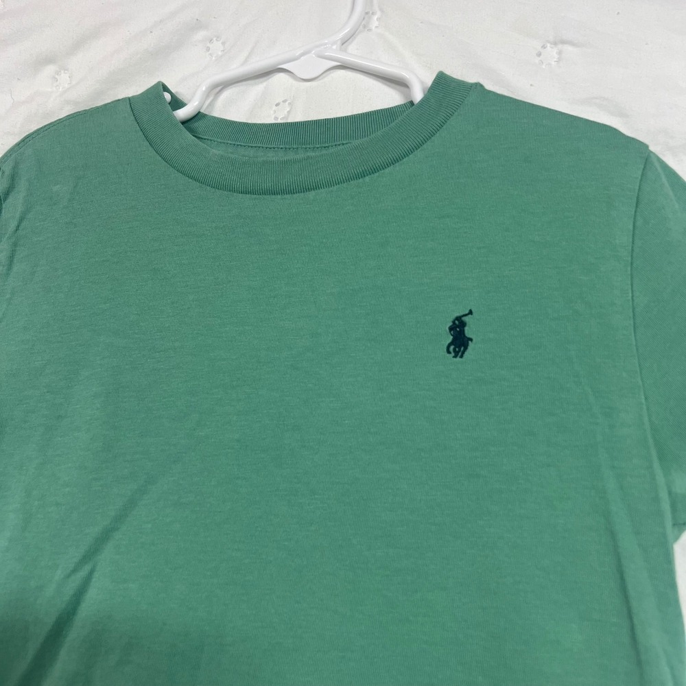 Polo Ralph Lauren Boys Green Short Sleeve Pony Logo Crewneck T-Shirt Size 6
